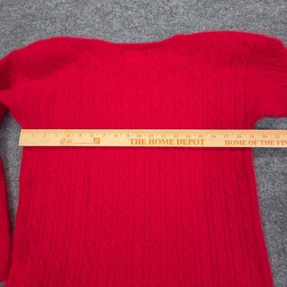 Vintage Express Tricot 90’s Y2k Red Angora Lambswool Blend Sweater Size Medium - Picture 7 of 8